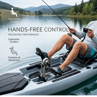 Mekanisme Penggerak Pedal Kaki Kayak Kano Tahan Air Anti Karat Warna Sesuai Pesanan Ergonomis untuk Berselancar