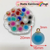 Breloques Cœur Givrées 8 Couleurs, Pendentif en Verre Coloré 18mm avec Anneau de Jonction Doré pour Fabrication de Bijoux DIY Colliers Boucles d'Oreilles