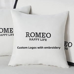 ปลอกหมอนอิงแบบปักโลโก้ออกแบบได้ตามต้องการปลอกหมอนอิงตกแต่งบ้านดีไซน์ลูกค้า - Product Image 4