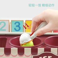 Chariot de crème glacée en bois jouet jeu de rôle simulation magasin de crème glacée jeux d'apprentissage des maths en bois éducation précoce jouets pour bébé