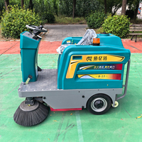 Nouvelle balayeuse autoportée à batterie 48V, largeur de balayage 1280mm, autopropulsée, bac à poussière 80L