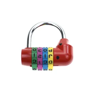 Yh8435 fechadura de combinação colorida, 4 letras codificadas, trava de combinação, zinco e gesso, para fechadura de academia
