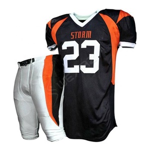 Uniforme de football américain de couleur et de taille personnalisées en gros uniforme de football américain de meilleur fournisseur nom d'équipe personnalisé - Product Image 1