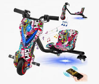 Skuter Trike Drift Listrik 3 Roda OEM Pabrik untuk Anak-anak 1/10 Motorisation Avant Tinggi Dapat Disesuaikan 36V Mobil Dijual 250W Tenaga Roda PU