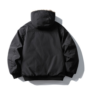 <span class=keywords><strong>Veste</strong></span> matelassée en polyester rembourrée chaude de style américain, <span class=keywords><strong>kaki</strong></span> noir, hiver, capuche en fourrure, montagne, <span class=keywords><strong>aigle</strong></span>, pour hommes - Product Image 6