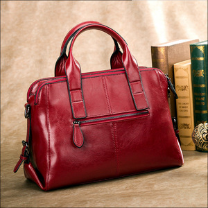 Bolso de cuero genuino a la moda y moderno, tipo cesta, de un solo hombro, bandolera, para mujer. - Product Image 6