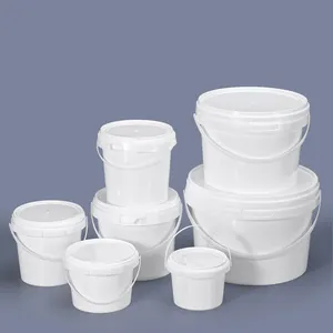 Wholesale High Quality Food Grade 1L Clear Pails Buckets With Lid