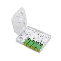 4-Port Mini Indoor Optical Fiber Termination Box Panel Terminal Information Optical Fiber Face Fiber Optic Equipment