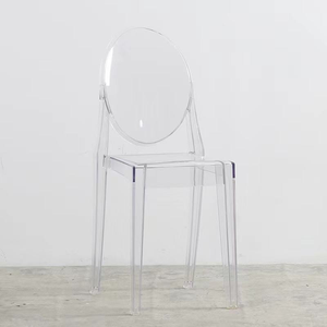 เก้าอี้ผีพลาสติกใสอะคริลิกใสแบบวางซ้อนกันได้สำหรับงานเลี้ยงอาหารงานแต่งงานงานเลี้ยง - Product Image 1