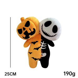 뜨거운 독창적 인 디자인 할로윈 야광 봉제 장난감 해골 호박 유령 박쥐 양방향 인형 - Product Image 3