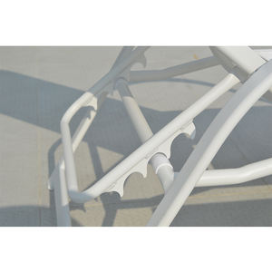 Chaise de malla de aluminio contemporáneo con mesa auxiliar para áreas de piscinas al aire libre en hoteles, villas, patios - Product Image 6