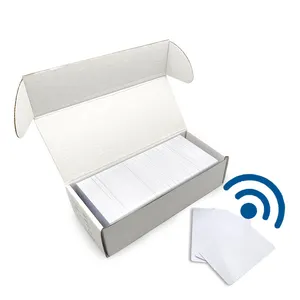 प्रिंट करने योग्य होटल डोर की कार्ड 13.56 मेगाहर्ट्ज F08 चिप एक्सेस कंट्रोल सफेद प्लास्टिक पीवीसी आरएफआईडी ब्लैंक कार्ड