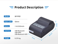 Printer Barcode Xprinter XP-P101 2 Inci Mini Impresora De Facturas Portatil Printer Label Thermal