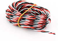 5M 16 pieds 22AWG 26awg 30/60 noyau 3 voies torsion Servo câble d'extension JR Futaba fil torsadé plomb pour accessoires d'avion RC