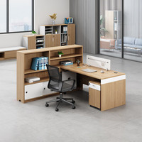 Mobilier de bureau moderne BGZ-56 escritorio mesa de trabajo mobilier de bureau en forme de l table de bureau du personnel table de travail