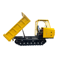 Nouveau Dumper chenillé chinois 4x4 de 3 à 5 tonnes, auto-chargeur, moteur diesel Yuchai Euro 3, direction à gauche, boîte de vitesses Dongfeng, caméra arrière
