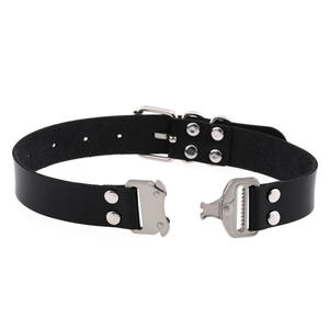 Vielfältige Stile Harajuku PU-Leder Choker Ketten-Anhänger Halsketten für Damen und Herren Punk Gothic Schwarze Halskette Coole Kette Cosplay - Product Image 4