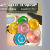 Jouet anti-stress souple et moulable en forme de bonbon gélifié, 4 cm, fait main, à l'effigie de fruits, pour filles, fabriqué en Chine