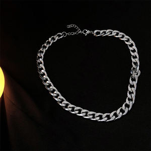 Collar cubano de acero de titanio, collar de hombre, collar de Hop Hip, cadena de suéter, fabricación de joyas DIY - Product Image 4