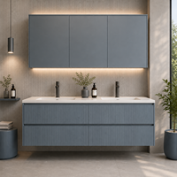 Armoire de salle de bain murale en aluminium de qualité supérieure avec lavabo |   Vasque en nid d'abeille en aluminium pour projets résidentiels
