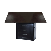 Table de barbecue coréen et de fondue sur mesure, 80*80cm 90*90cm, en acier inoxydable sans fumée, pour deux personnes