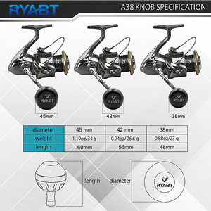 Bouton de réglage de puissance de 42mm pour poignée de moulinet Shimano Nexave en alliage d'aluminium, percée pour Daiwa BG - Product Image 4
