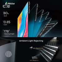 Écran PRO 84"~150" T-Prism UST ALR à Cadre Fixe Bord Ultra Fin pour TV Laser/Projecteurs à Ultra Courte Focale