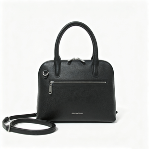 Sac à main élégant en cuir grainé pour femme avec deux poignées supérieures et fermeture éclair, idéal pour le bureau et le quotidien - Product Image 1