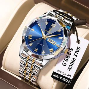 Reloj de Cuarzo POEDAGAR 810, de Lujo, para Hombre, de Acero Inoxidable, Luminoso, Resistente al Agua, con Fecha - Product Image 1