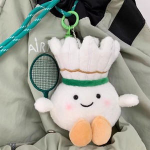 Llavero de peluche con forma de muñeco de bádminton y cadena de cuentas para mochila, regalo unisex, juguete - Product Image 4