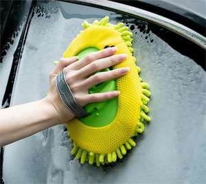 Chenille pel pembersih mobil serat mikro, kepala pel pembersih pencuci mobil serat mikro putar dapat dilepas - Product Image 5