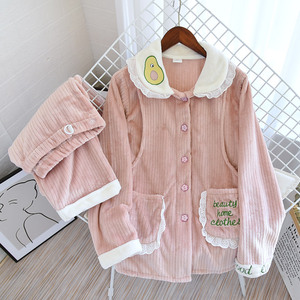 Ropa de <span class=keywords><strong>maternidad</strong></span> Invierno Engrosado Cálido Mujeres embarazadas Posparto <span class=keywords><strong>Lactancia</strong></span> <span class=keywords><strong>Pijama</strong></span> Traje - Product Image 1