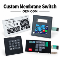 Panneau de commande à membrane étanche personnalisé avec boutons tactiles en relief et circuit argenté pour équipement industriel OEM ODM