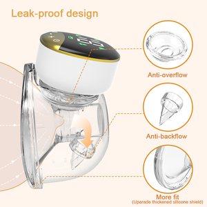 Le dispositif d'aspiration mammaire portable offre 4 modes et 12 niveaux réglables, assurant une aspiration douce et améliorant le confort - Product Image 5