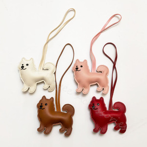 PU Leather Pastoral Dog Dalmatian Dog <strong>Charms</strong> Creative Siberian Husky Dog <strong>Charms</strong> <strong>Keyring</strong> Holder Bag Purse Decoration Accessories - Product Image 2