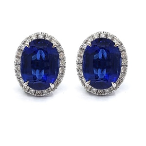 Bijoux fins élégants, bonne qualité, fournisseur 18k, or blanc massif, diamant de haute qualité, bijoux en Kyanite, boucle d'oreille pour dame - Product Image 1