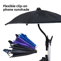 Support de fixation flexible en métal pour parapluie de moto, flexible et pliable; Mini parasol de protection solaire pour téléphone portable
