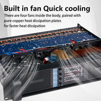 FP10000Q Amplificador de Alta Calidad de 4 Canales y 10000W, Profesional, de Metal, Alimentado por CA, Equipo de Sonido para Altavoces