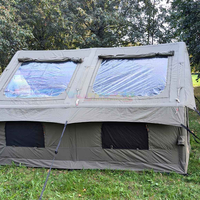 Tienda de Campaña Inflable Portátil de Lujo, Impermeable, de Algodón Oxford, con Toldo, para Acampar al Aire Libre, para 3-4 Personas