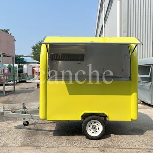 BBQ Food Truck amovible blanc chariots de nourriture mobiles tralier de nourriture mobile et remorque de vente de hot-dogs de camion - Product Image 3