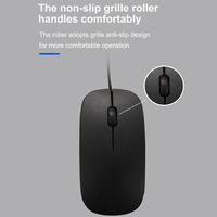 Souris d'ordinateur filaire USB bon marché de conception ergonomique de haute qualité