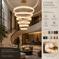 Lustre en albâtre à grandes branches courbes, design artistique avec bras torsadé, de haute qualité, pour projet d'ingénierie, hôtel et décoration intérieure