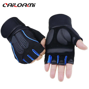 Fitness Gloves <b>Half</b> Finger Breathable Non <b>Slip</b> Adjustable Wrist Strap For Gym Cycling Weight Lifting Unisex - Product Image 4