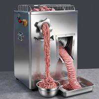 Hachoir à viande et trancheuse 2-en-1 électrique automatique en acier inoxydable professionnel avec options de moteur simple ou double