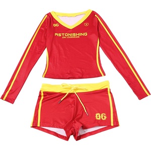 Tops cortos deportivos de 2 piezas para mujer, conjunto de pantalones cortos con estampado de Letras a juego, traje de calle, pantalones cortos Hipster ajustados - Product Image 6