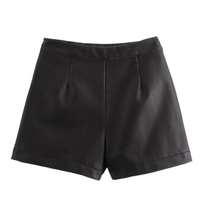 <span class=keywords><strong>Jupe</strong></span> plissée taille haute en similicuir à double boutonnage pour femme, style rétro décontracté et élégant, collection automne - Product Image 2