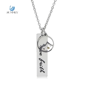 La fede estimabile può muovere le montagne collana di semi di senape collana in acciaio inox per donne uomini religiosi gioielli cristiani - Product Image 1