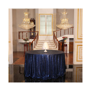 Manteles redondos duraderos con purpurina de 6 pies, tela tejida y Spandex para fiesta de boda o Banquete, agrega brillo a tu evento - Product Image 1