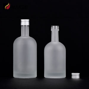 Kosong 100ml 200ml 375ml 500ml 750ml 50cl 75cl kecil bulat kaca wiski Tequila anggur minuman keras botol dengan karet Stopper - Product Image 3