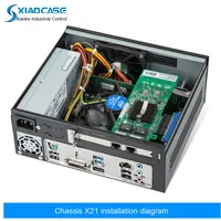 Châssis de serveur Mini-ITX ultra-compact en alliage d'aluminium, ordinateur de contrôle industriel portable compact, ordinateur de bureau mural, en stock